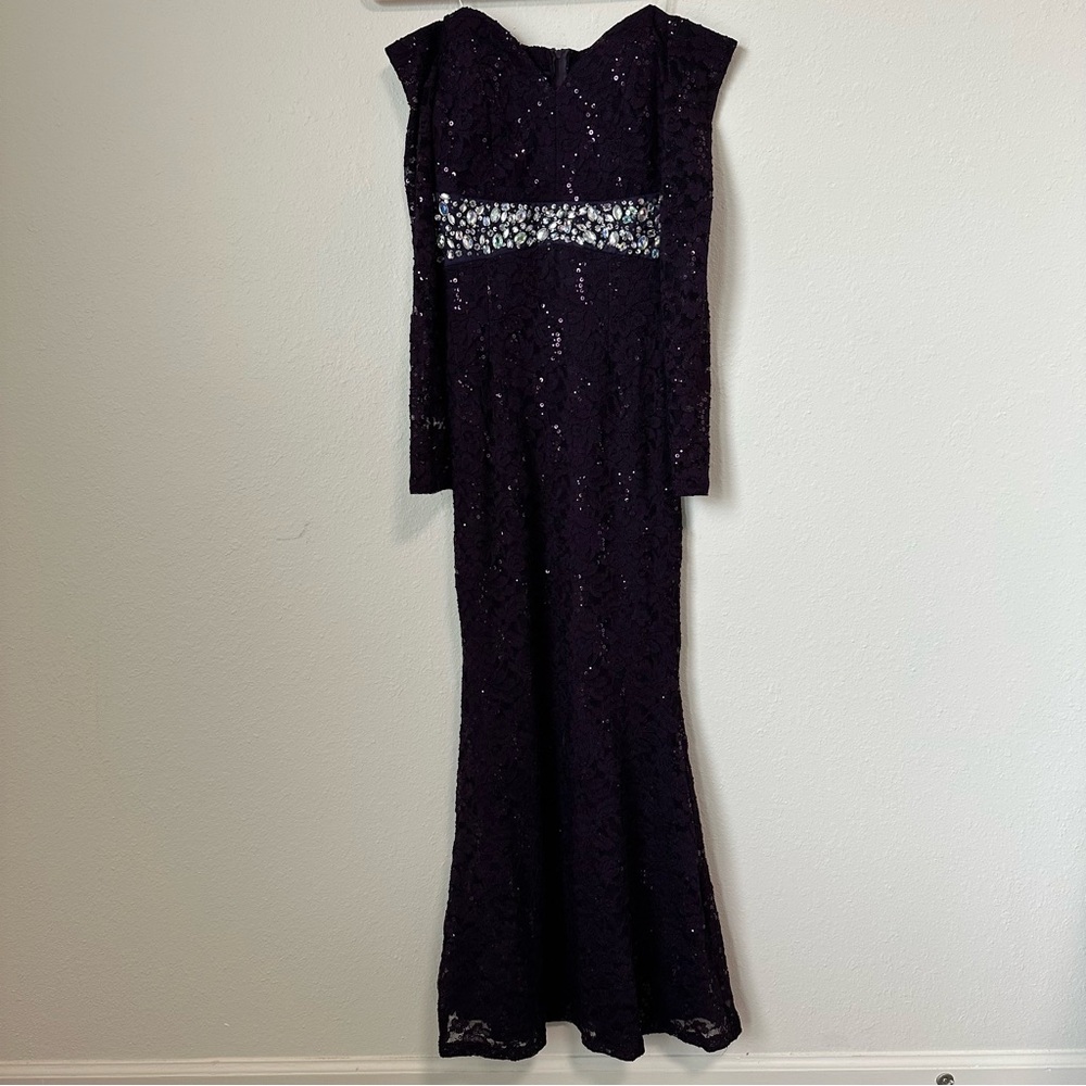 Women’s La Scala USA Purple Evening Gown